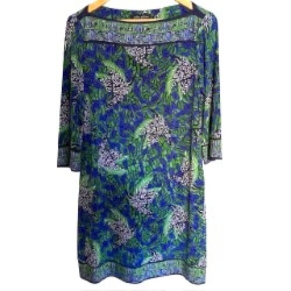 Julie Dillon Abstract Print Shift Dress 12 - Picture 1 of 4